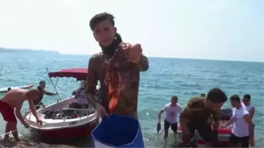 Antalya'da 'Aslan Balığı Avlama Yarışması' düzenlendi