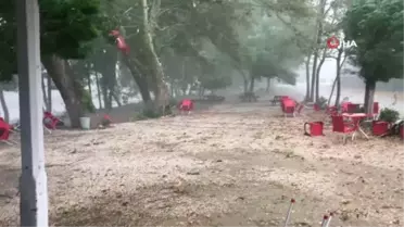 Çanakkale'de dolu yağışı