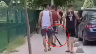 Sosyal medyada gündem olmuştu! Eskişehir'de kılıçla gezen 3 kişinin film seti çalışanı olduğu anlaşıldı