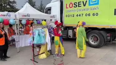 LÖSEV'in 'İyilik Tırı' ekibi Kastamonu'da yardım dağıttı
