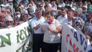 Denizli'nin Avdan Bölgesinde Yurttaşlar, Kömür Ocağı Projesini Protesto Etti.