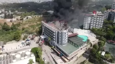 Alanya'da korkutan otel yangını