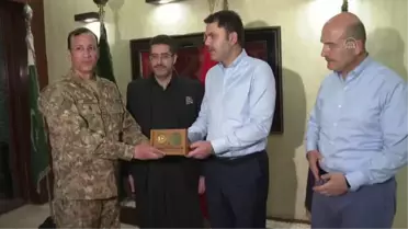 Bakanlar Soylu ve Kurum, Pakistan'da sel bölgelerini incelemelerinin ardından açıklama yaptı