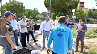 Demirci'deki sel felaketinin yaraları büyükşehir tarafından sarılıyor
