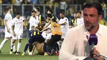 Ömer Erdoğan uçan tekme atan Ankaragücü taraftarını kınamayıp Beşiktaşlı genç oyuncu Oğuzhan Akgün'e tepki gösterdi