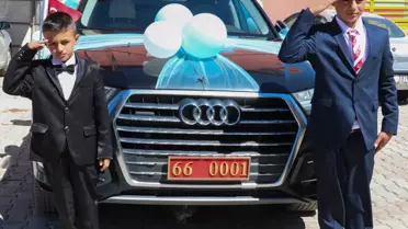 Yozgat Valisi Polat'ın makam otomobili şehit çocuklarının sünnet aracı oldu