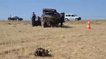Karaman'da otomobilin devrilmesi sonucu 4 kişi yaralandı