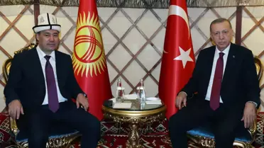 Erdoğan, Kırgızistan Cumhurbaşkanı Caparov ile Görüştü