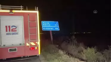 Edirne'de devrilen kamyonetin sürücüsü hayatını kaybetti