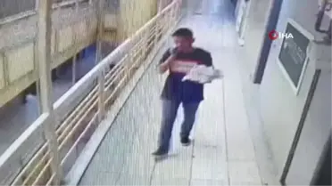 Çalıştığı atölyeden 2.5 kilogram altın çalan çırağın kaçma anı kamerada