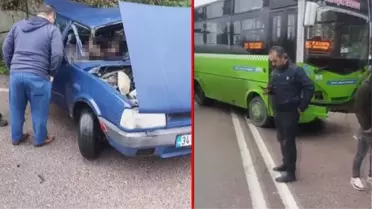 Kocaeli'de feci kaza! Otobüsün kamerası tarafından saniye saniye kaydedildi