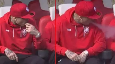 Yedek kulübesinde sigara içerek skandala imza atan ünlü futbolcu Nainggolan, Royal Antwerp'te kadro dışı bırakıldı