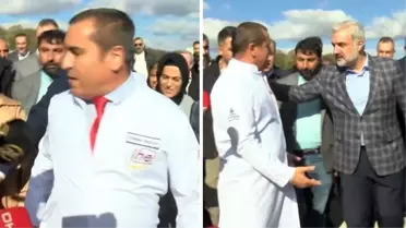 Arnavutköy'deki Halk Ekmek fabrikası önünde AK Parti İstanbul İl Başkanı Kabaktepe ile İBB yetkilisi arasında gerginlik yaşandı