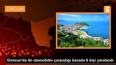 Son dakika haber! Giresun'da iki otomobilin çarpıştığı kazada 6 kişi yaralandı