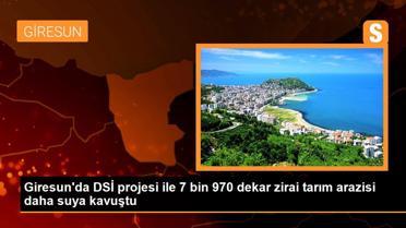 Giresun haber | Giresun'da DSİ projesi ile 7 bin 970 dekar zirai tarım arazisi daha suya kavuştu