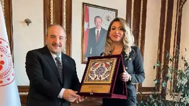 İş insanı Neslim Güngen, Sanayi ve Teknoloji Bakanı Mustafa Varank'ı ziyaret etti