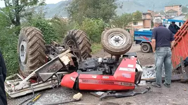 Ordu'da traktör uçurumdan yuvarlandı: 1 yaralı