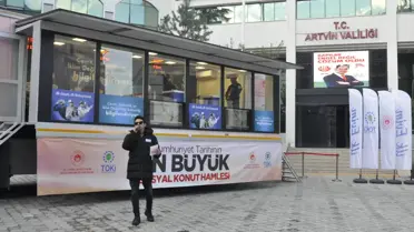 'İlk Evim, İlk İş Yerim' ile 'İlk Evim Arsa' projelerinin tanıtım tırı Artvin'e geldi