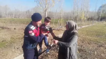 Tokat'ta kaybolan 2 yaşındaki çocuğu jandarma buldu