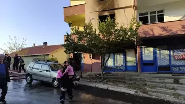 Apartman dairesi alev alev yandı