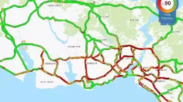 İstanbul'da trafik yoğunluğu yüzde 90'a ulaştı