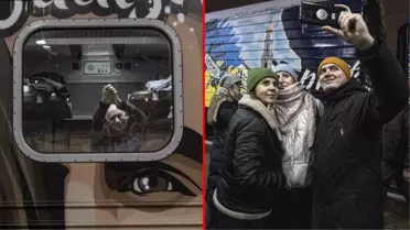 Rus askerlerinin çekildiği Ukrayna'nın Herson kentine aylar sonra ilk yolcular gitti: Bu bizim zafer trenimiz