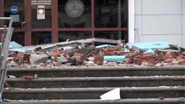 Düzce Adliyesi'ndeki hasar günün aydınlanmasıyla ortaya çıktı