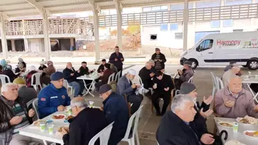 Hüyük'te sağanak altında şükür duası yapıldı