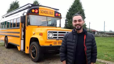 700 bin TL harcadığı hayalindeki 'School Bus' ile dünya turuna çıkıyor
