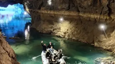 Altınbeşik Mağarası'nın 2'nci katına araştırma tırmanışı