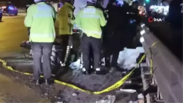 Ankara'da bariyerlere çarpan moto kurye hayatını kaybetti