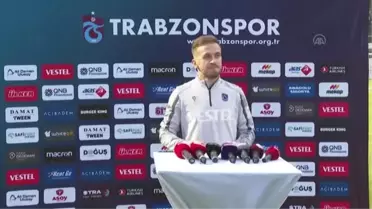 Trabzonsporlu futbolcu Edin Visca, basın mensuplarının soruları cevapladı