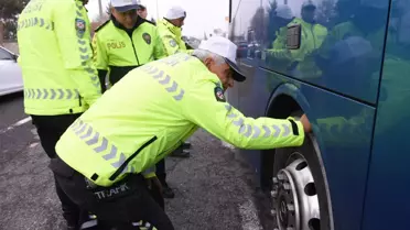 Malatya'da 'kış lastiği' denetimi yapıldı