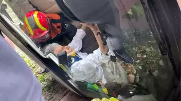 AVCILAR'DA BİNA BOŞLUĞUNA DÜŞEN OTOMOBİLİN SÜRÜCÜSÜ YARALANDI
