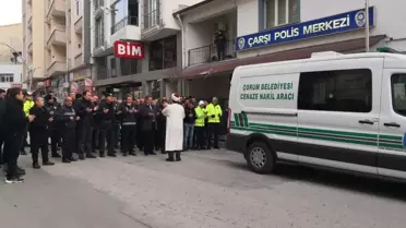 Çorum'da vefat eden komiser yardımcısının cenazesi memleketi Ankara'ya uğurlandı