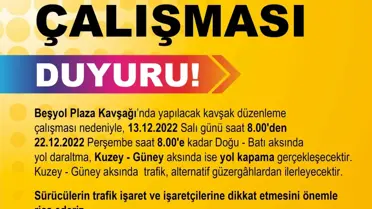 Mersin Büyükşehir, Beşyol Plaza Kavşağı'nda Düzenleme Çalışmasını Başlatıyor