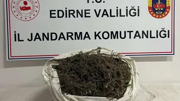 Edirne'de 3 kilo 200 gram esrar ele geçirilen otomobilin sürücüsü tutuklandı