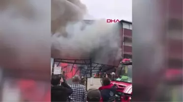 ATAŞEHİR'DE MARANGOZ DEPOSUNDA YANGIN