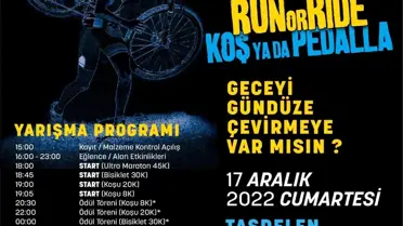 En uzun gecede koş ya da pedalla