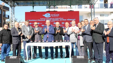 Adnan Menderes Kapalı Pazar Yeri'nin temeli törenle atıldı