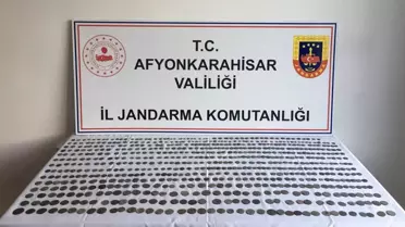 Afyonkarahisar'da 670 sikke ele geçirildi
