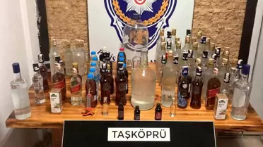 Kastamonu'da sahte alkol operasyonu: 2 gözaltı
