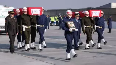 Konya'da askeri araç kazasında şehit olan 2 asker için uğurlama töreni