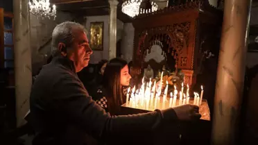 Gazze'de Ortodoks Hristiyanlar Noel'i kutladı