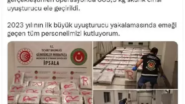 Ticaret Bakanı Muş, yılın ilk büyük uyuşturucu operasyonunu duyurdu Açıklaması