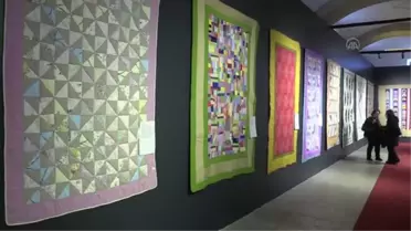 Tekstil atıklarından kırkyama tekniğiyle hazırlanan eserler sergilendi