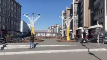 Soğuğu türkülere konu olan Erzurum'da bahardan kalma günler yaşanıyor