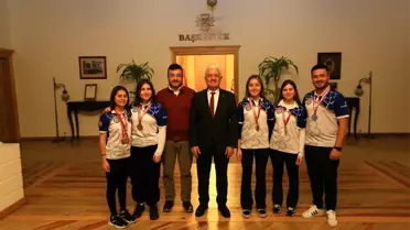 Başkan Gürün, milli okçuları ağırladı