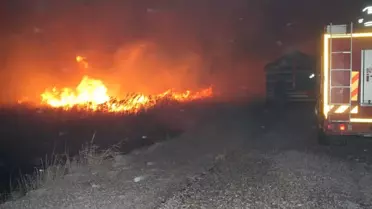 Beyşehir Gölü sazlıklarında çıkan yangın söndürüldü
