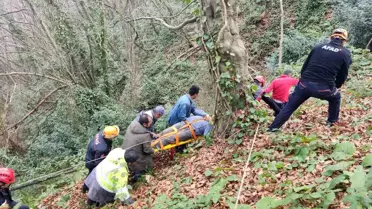 Muhtar, 100 metreden uçuruma düştü